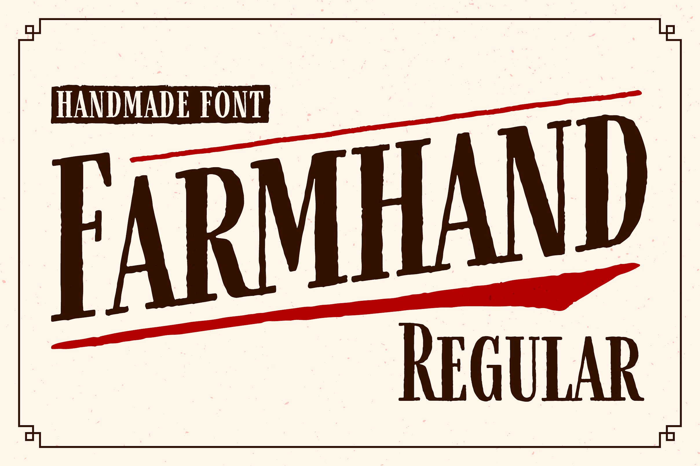 高端英文广告牌Farmhand Regular Font #
