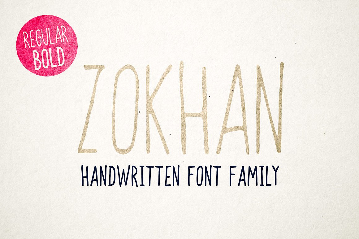 白色背景英文Zokhan - Font Family #16