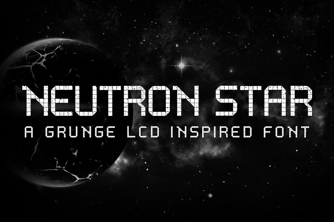 黑色星空字母Neutron Star - LCD inspi
