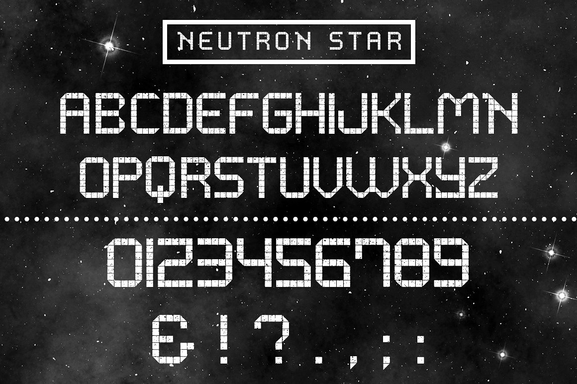 黑色星空字母Neutron Star - LCD inspi