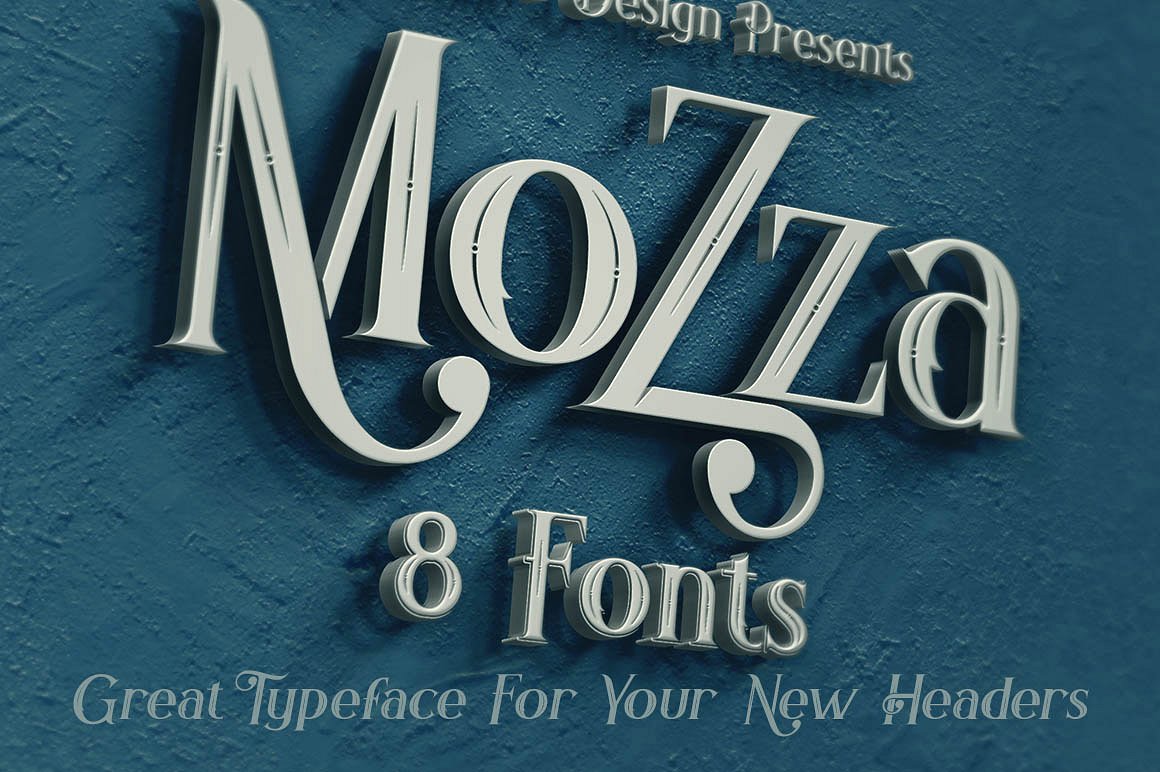 高级复古英文Mozza Typeface #719260