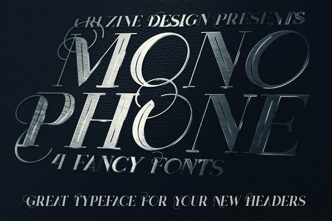 高级复古封面Monophone - Fancy Font #