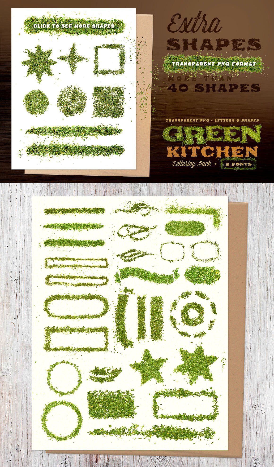 绿色英文封面Green Kitchen - Creative
