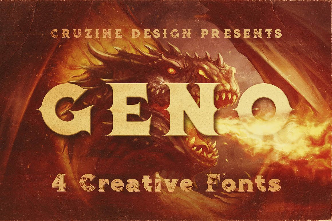 复古高级背景Geno Typeface #1015025