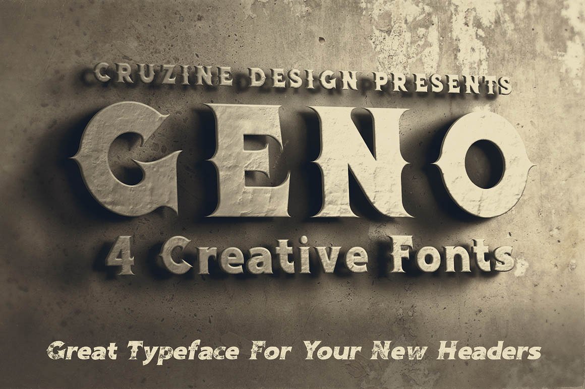 复古高级背景Geno Typeface #1015025