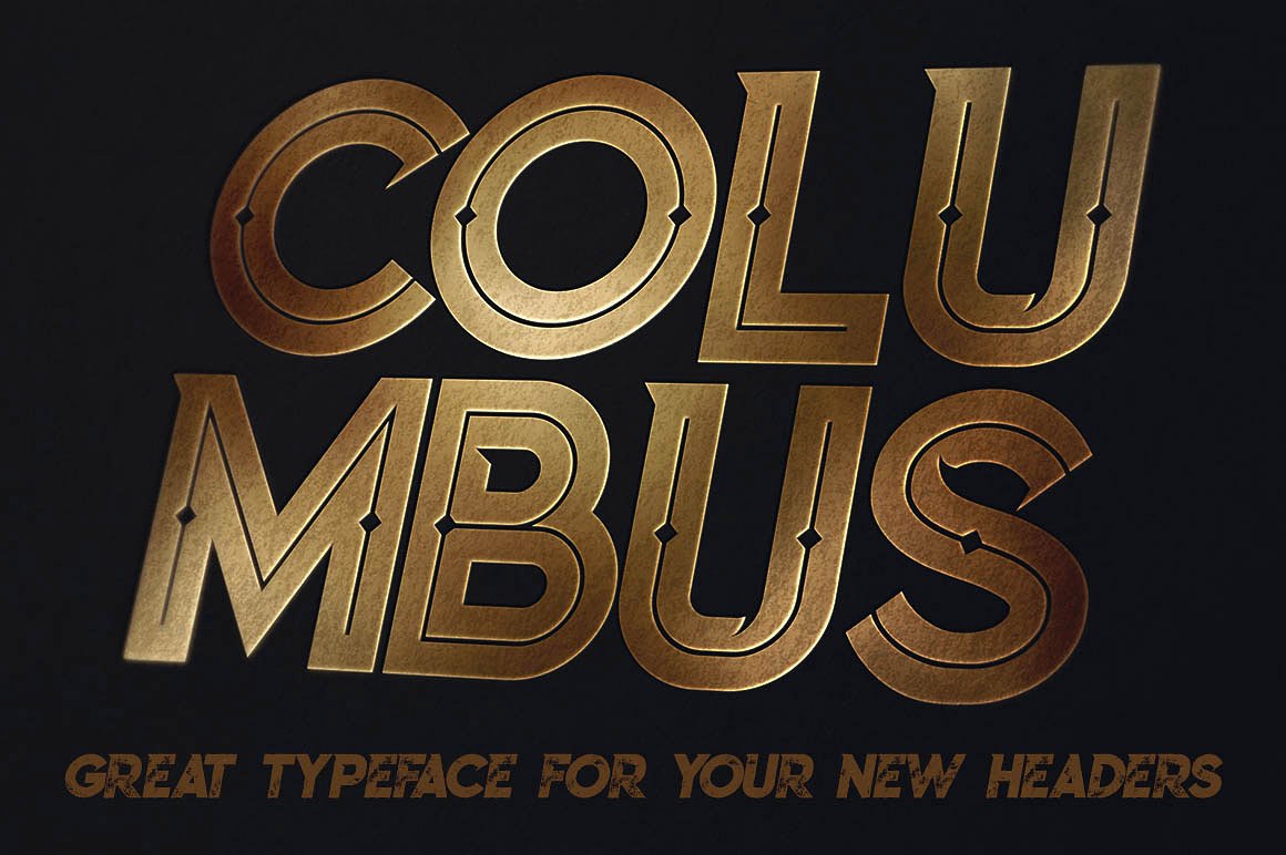 个性复古背景Columbus Typeface #83014