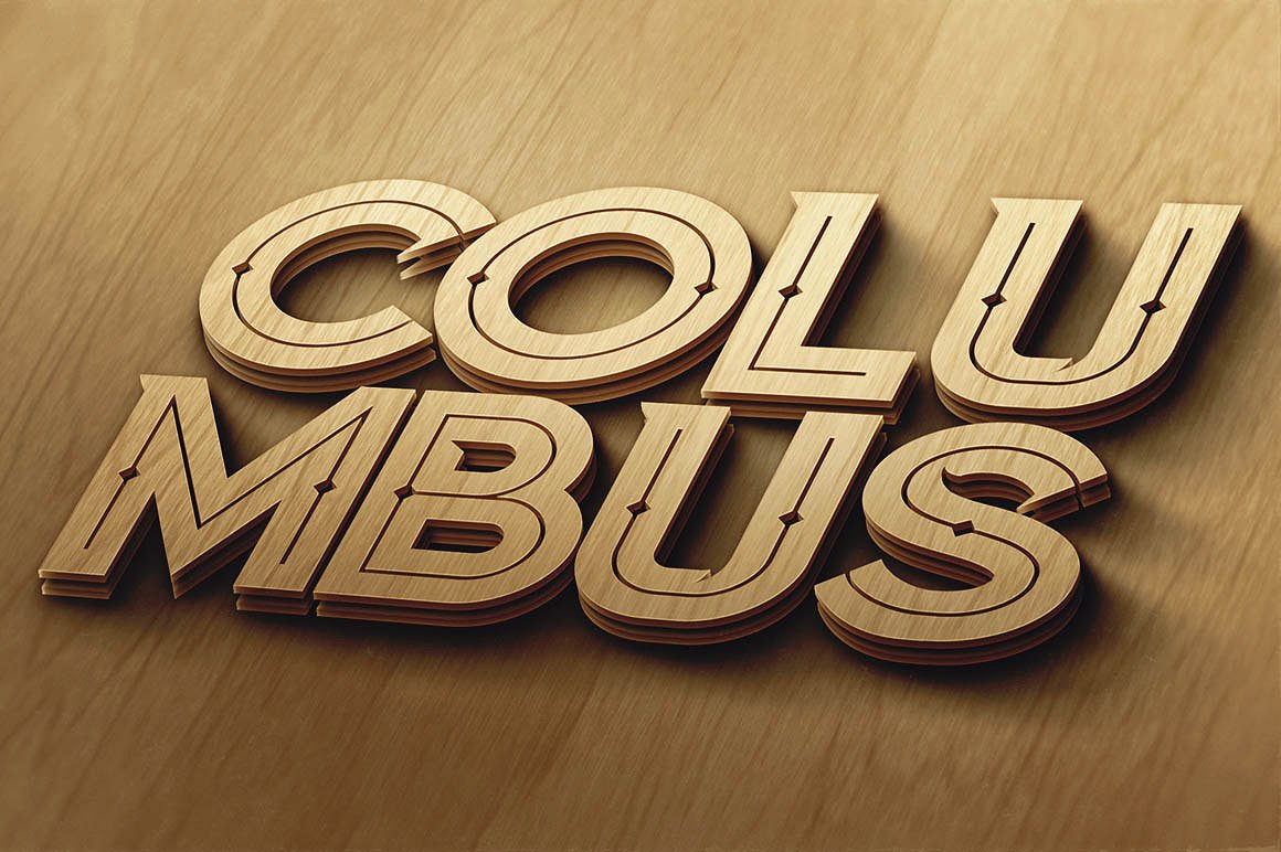 个性复古背景Columbus Typeface #83014
