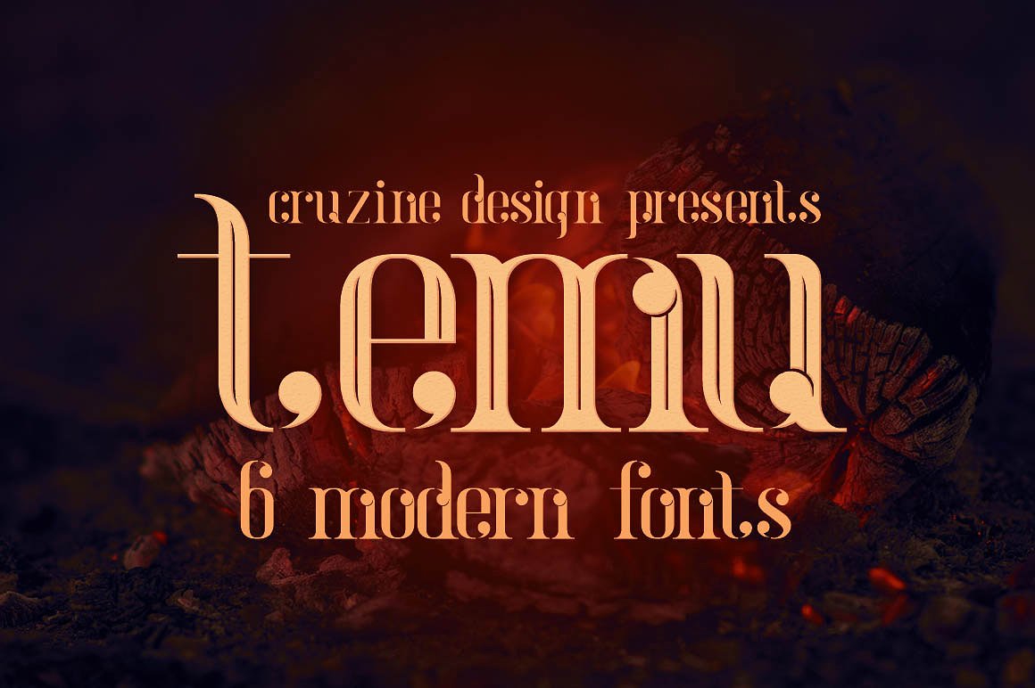 个性复古英文temu - Modern Font #7738