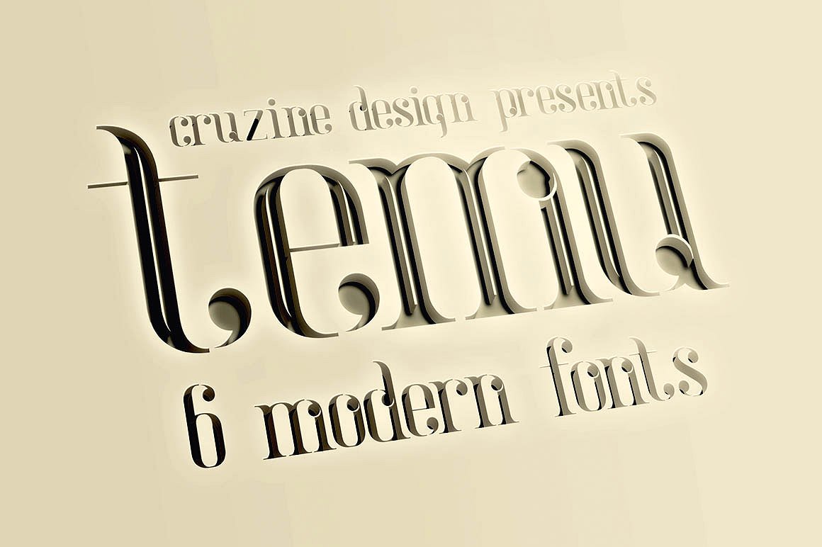 个性复古英文temu - Modern Font #7738