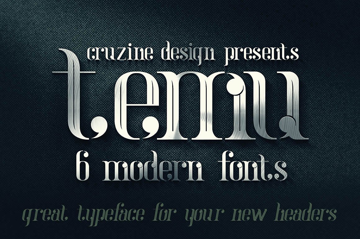 个性复古英文temu - Modern Font #7738