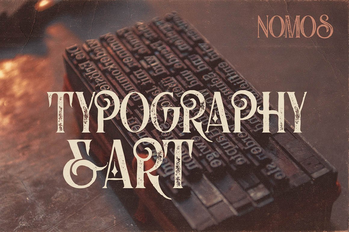 复古英文背景Nomos Typeface #1631899