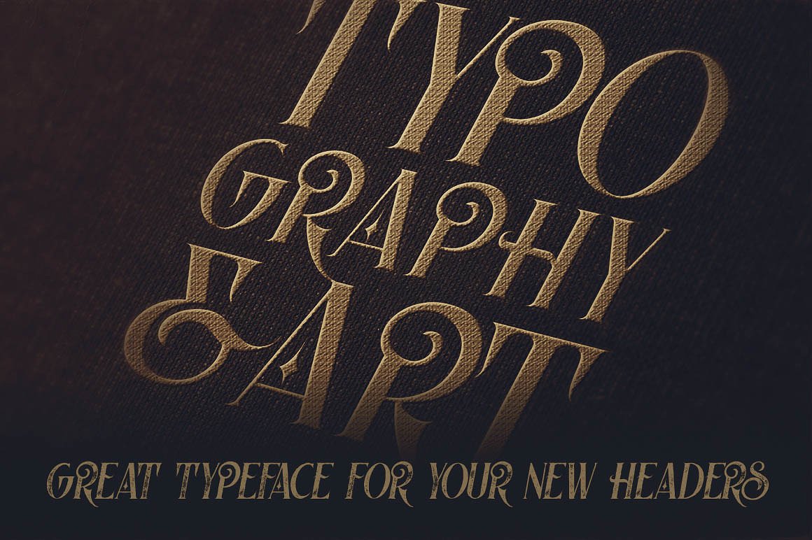 复古老式蒸汽朋克风格英文字体Nomos Typeface