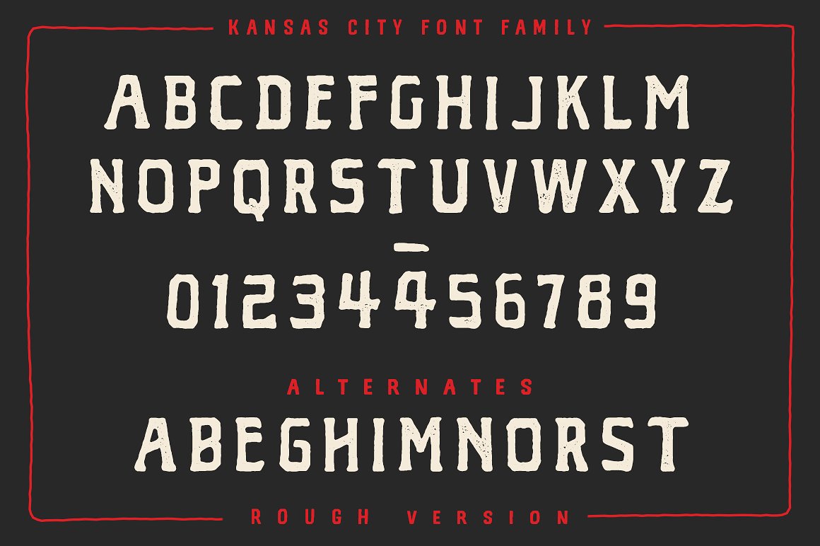 黑色英文封面Kansas City - Font Famil