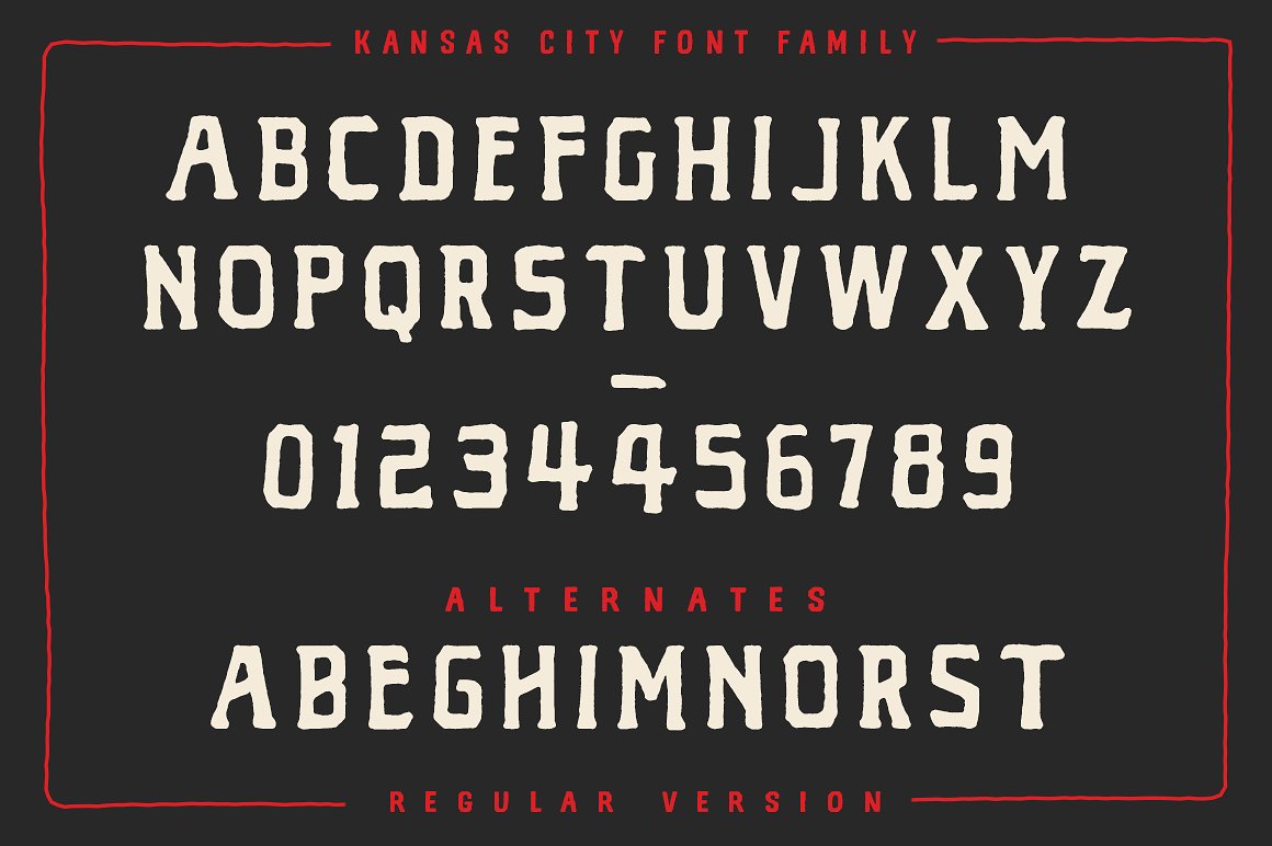 黑色英文封面Kansas City - Font Famil