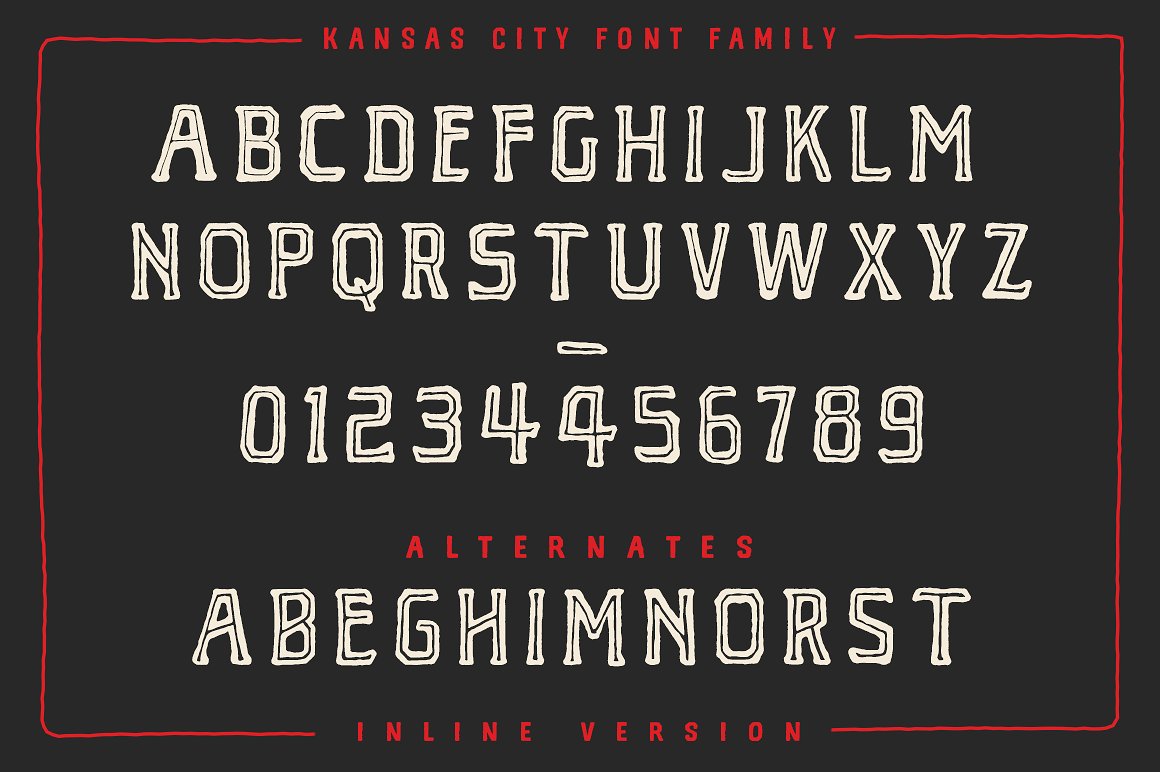 黑色英文封面Kansas City - Font Famil