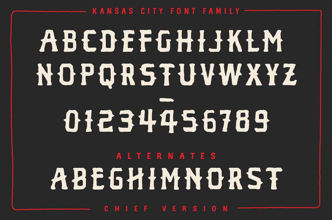 黑色英文封面Kansas City - Font Famil