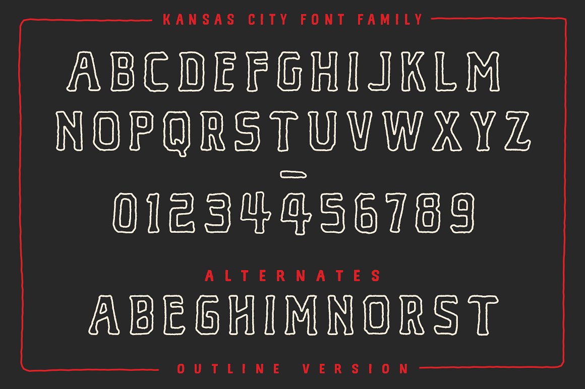 黑色英文封面Kansas City - Font Famil