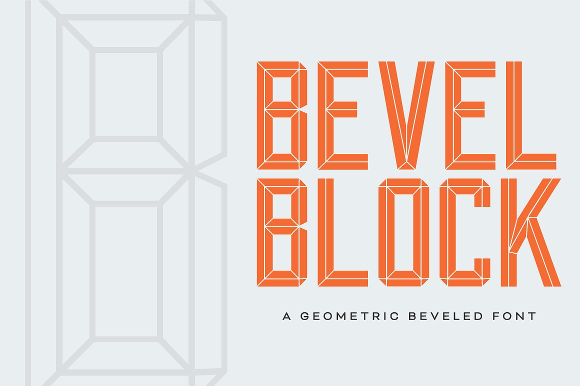 白色高级英文Bevel Block #1889799