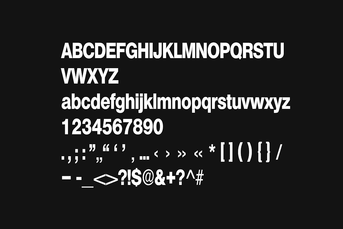 高级黑色字体HEXA - Modern Display Ty