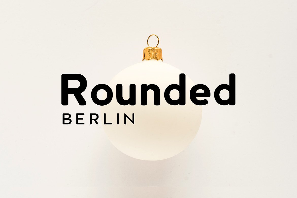白色个性字体BERLIN Rounded - Sans Se