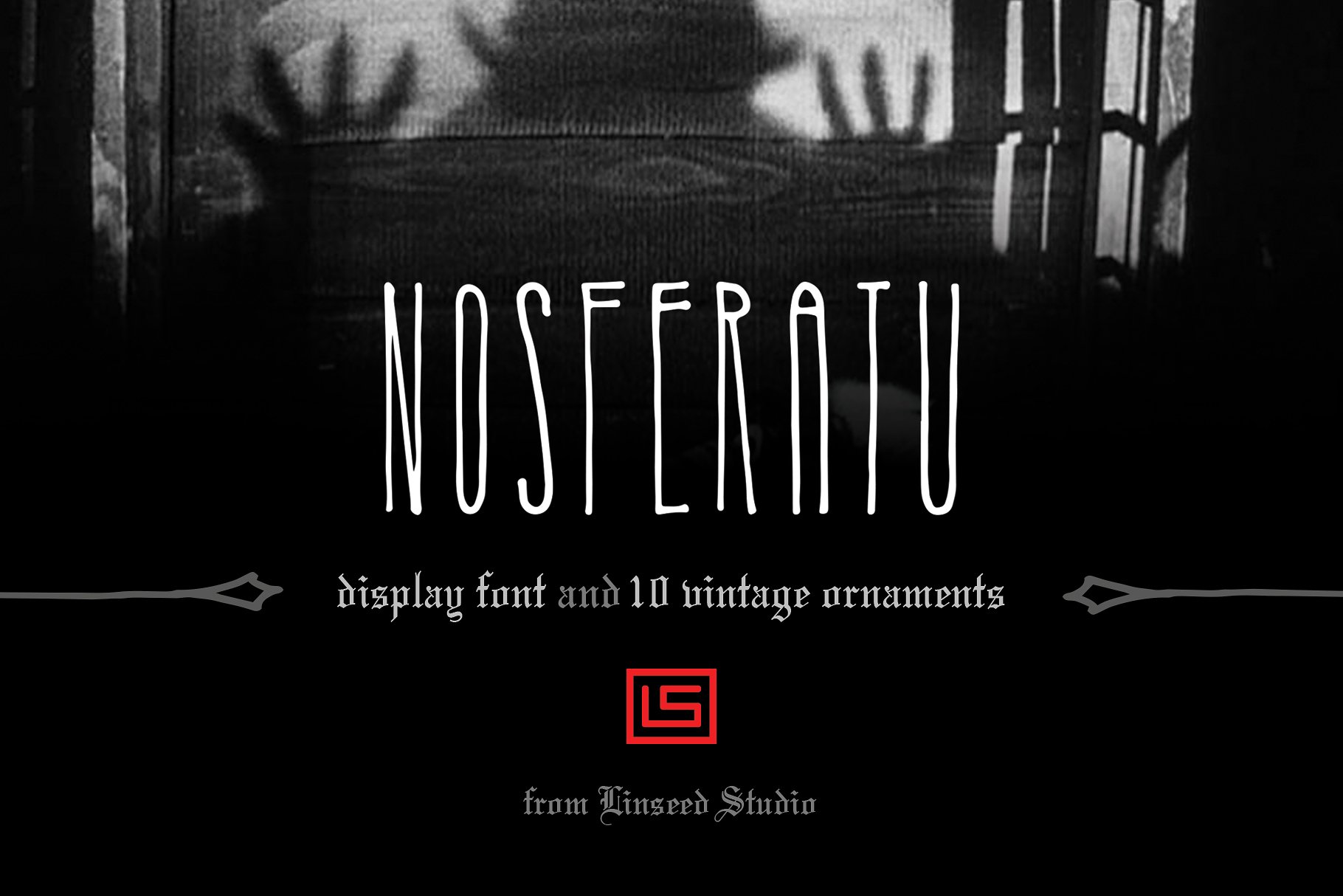 高级黑色英文Nosferatu Display Font #