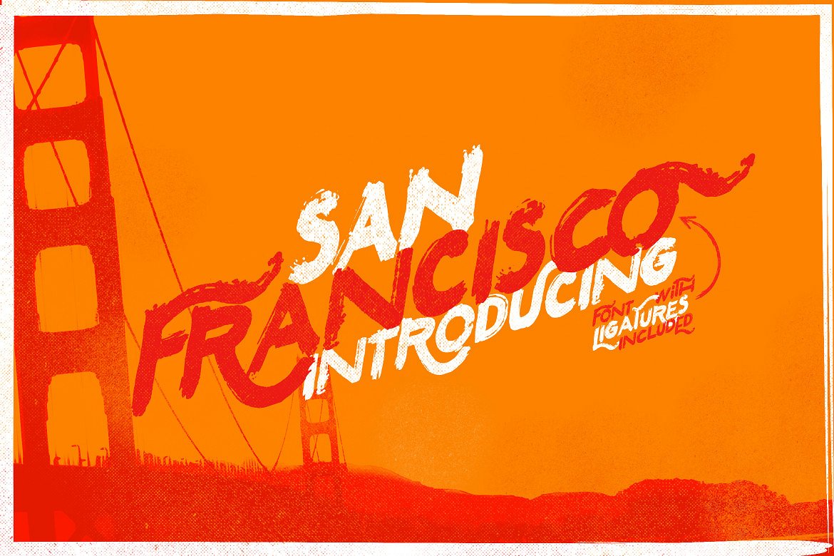 英文笔刷彩色 San Francisco Font #232