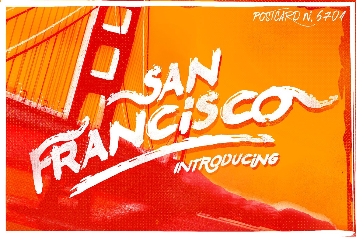 英文笔刷彩色 San Francisco Font #232