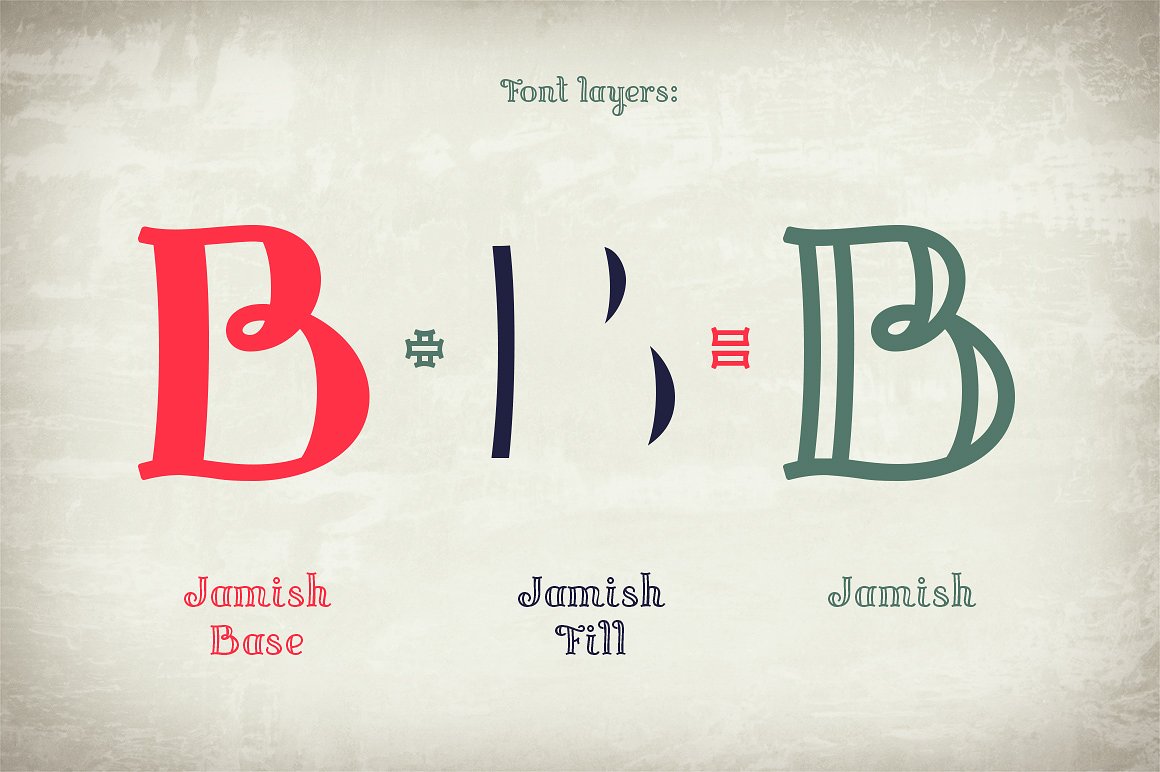 黑色高级英文Jamish Typeface Jam Ja