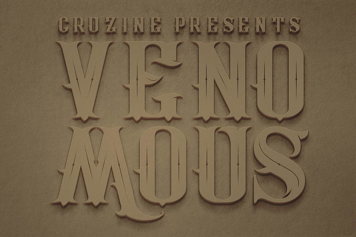 VENOMOUS字体Venomous Typeface #9