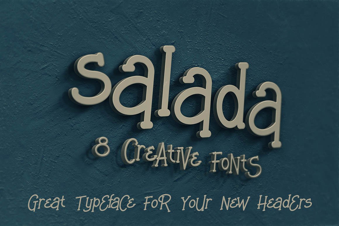 8种有趣的字体Salada - 8 Funny Style