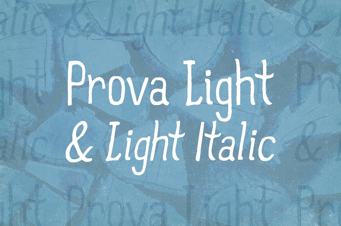 轻斜体英文封面Prova Light -amp; Light