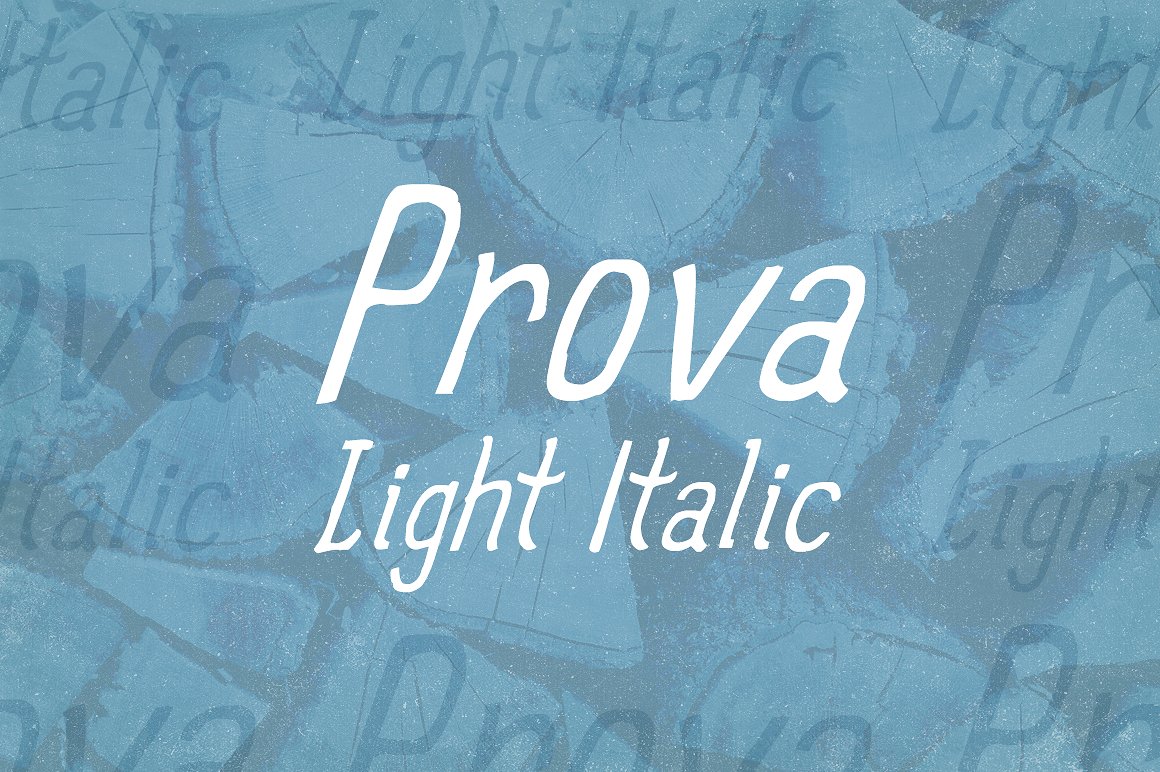 轻斜体英文封面Prova Light -amp; Light