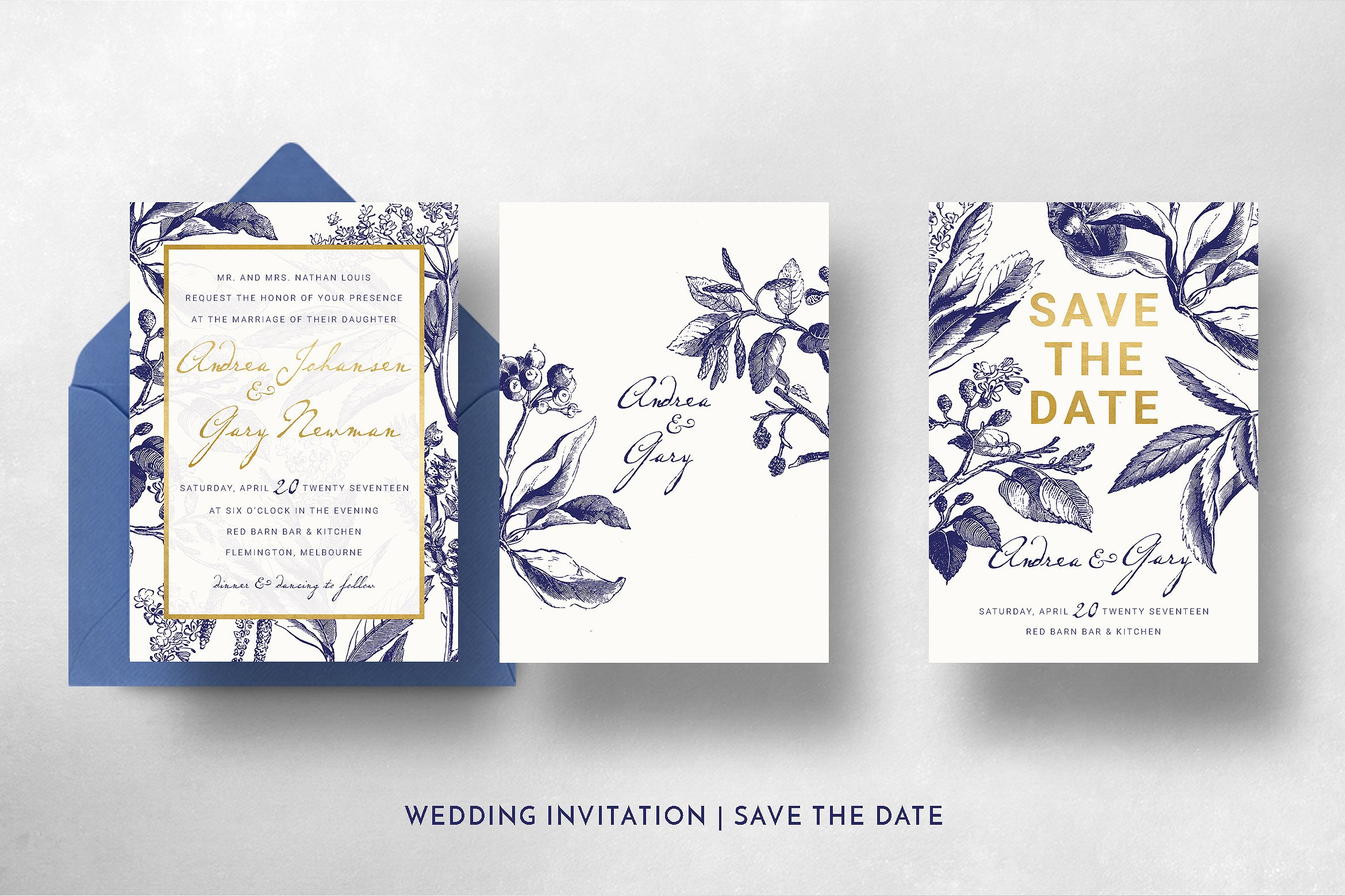 海军婚礼邀请套房Navy Wedding Invitatio