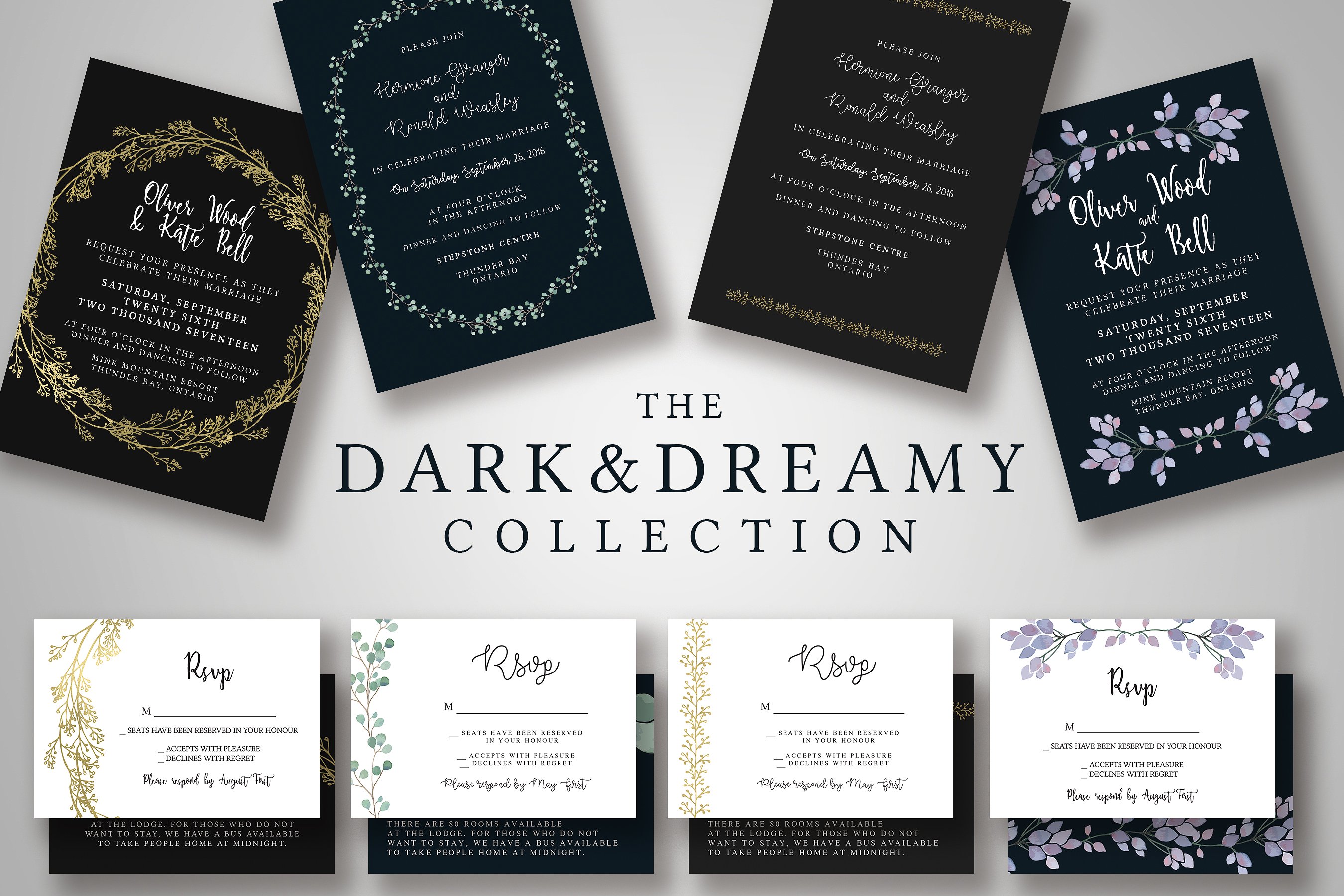 黑色邀请函 Dreamy Invitation Collec