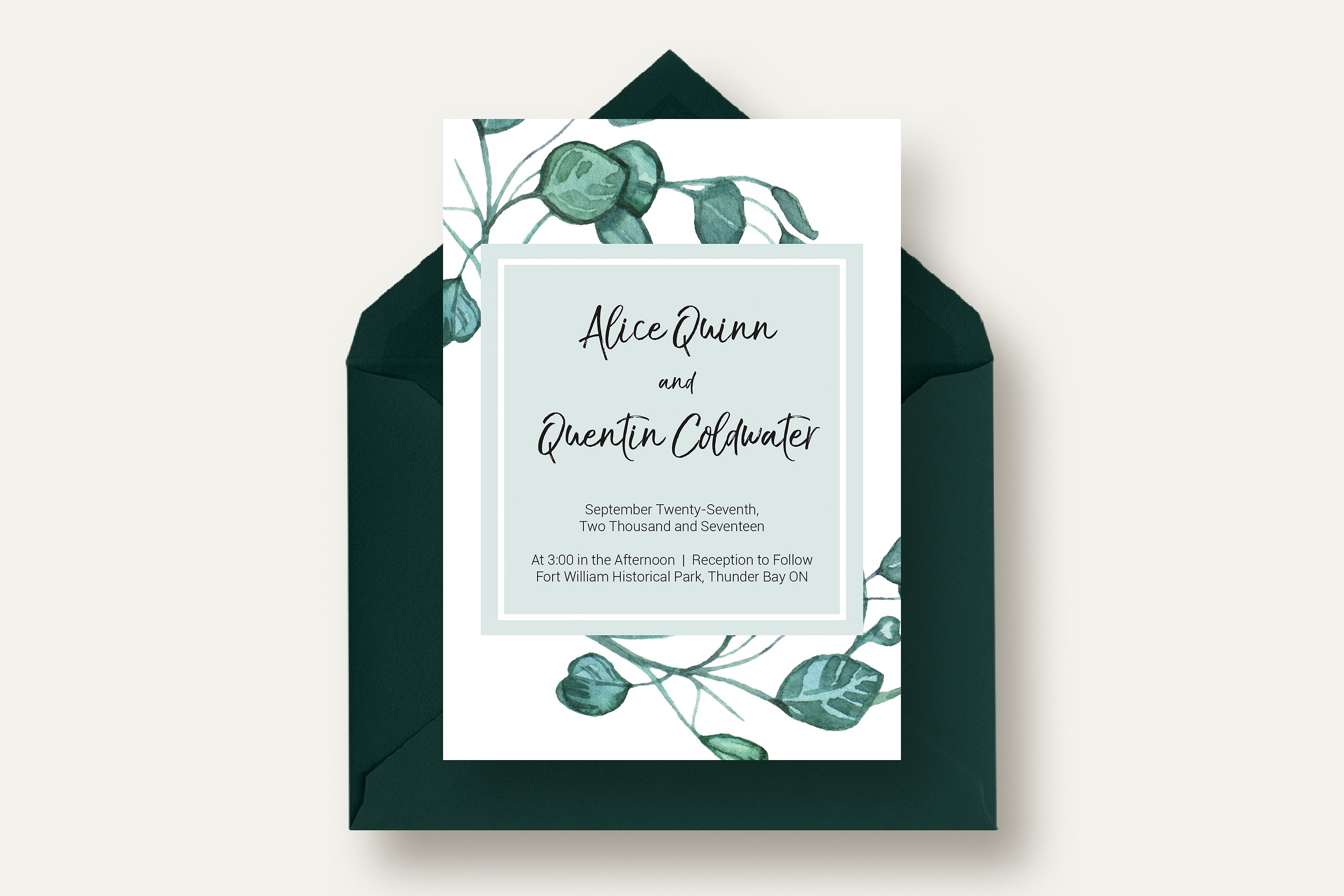 花卉封面Modern Eucalyptus Wedding