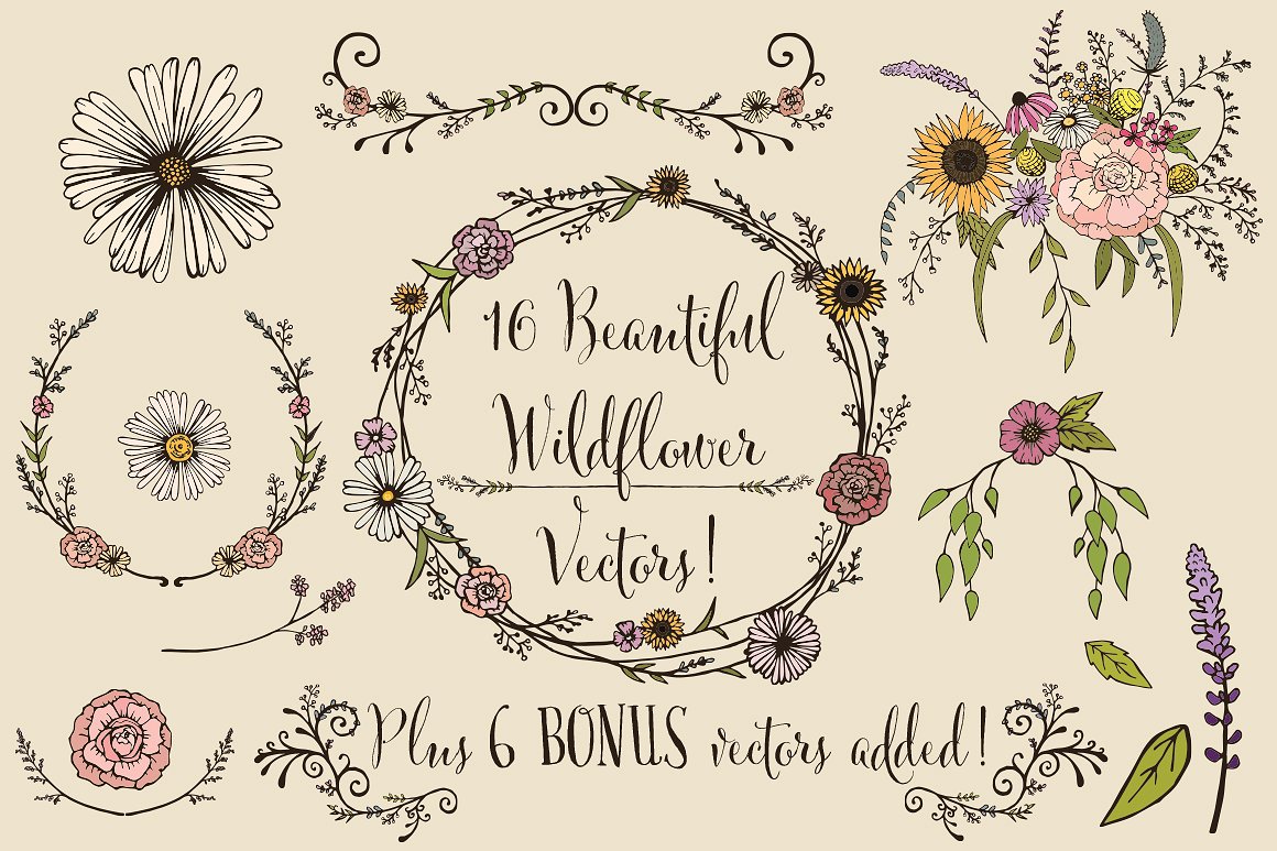 高端封面Wildflower Wedding Invitat