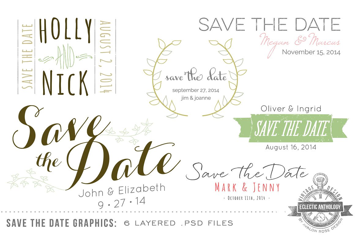 高端封面Save the Date Overlay Grap