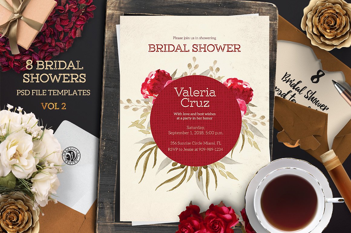 花卉封面Bridal Shower Pack 2 #6002