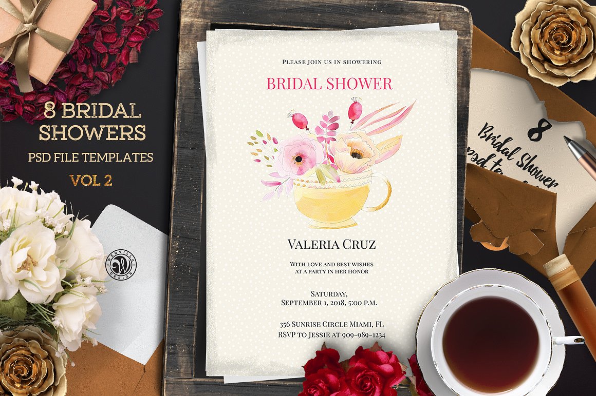 花卉封面Bridal Shower Pack 2 #6002