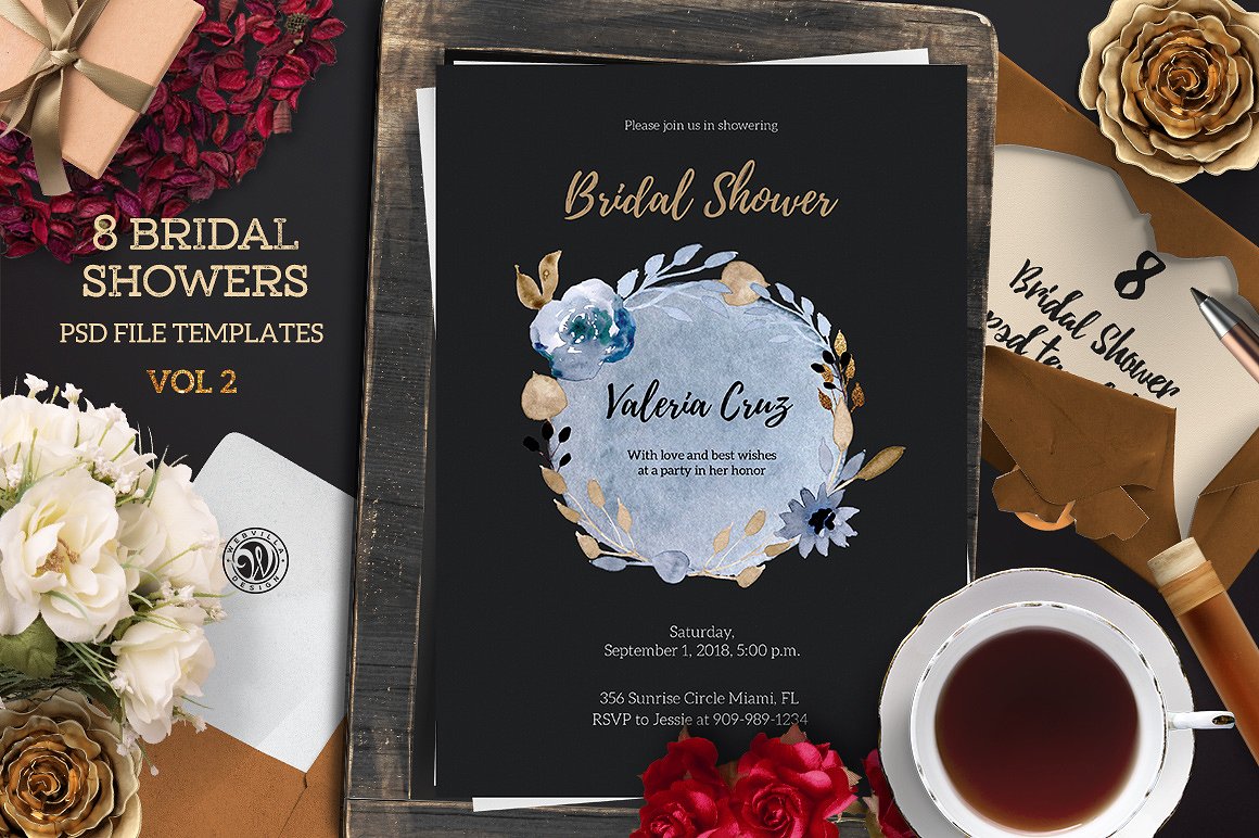 花卉封面Bridal Shower Pack 2 #6002