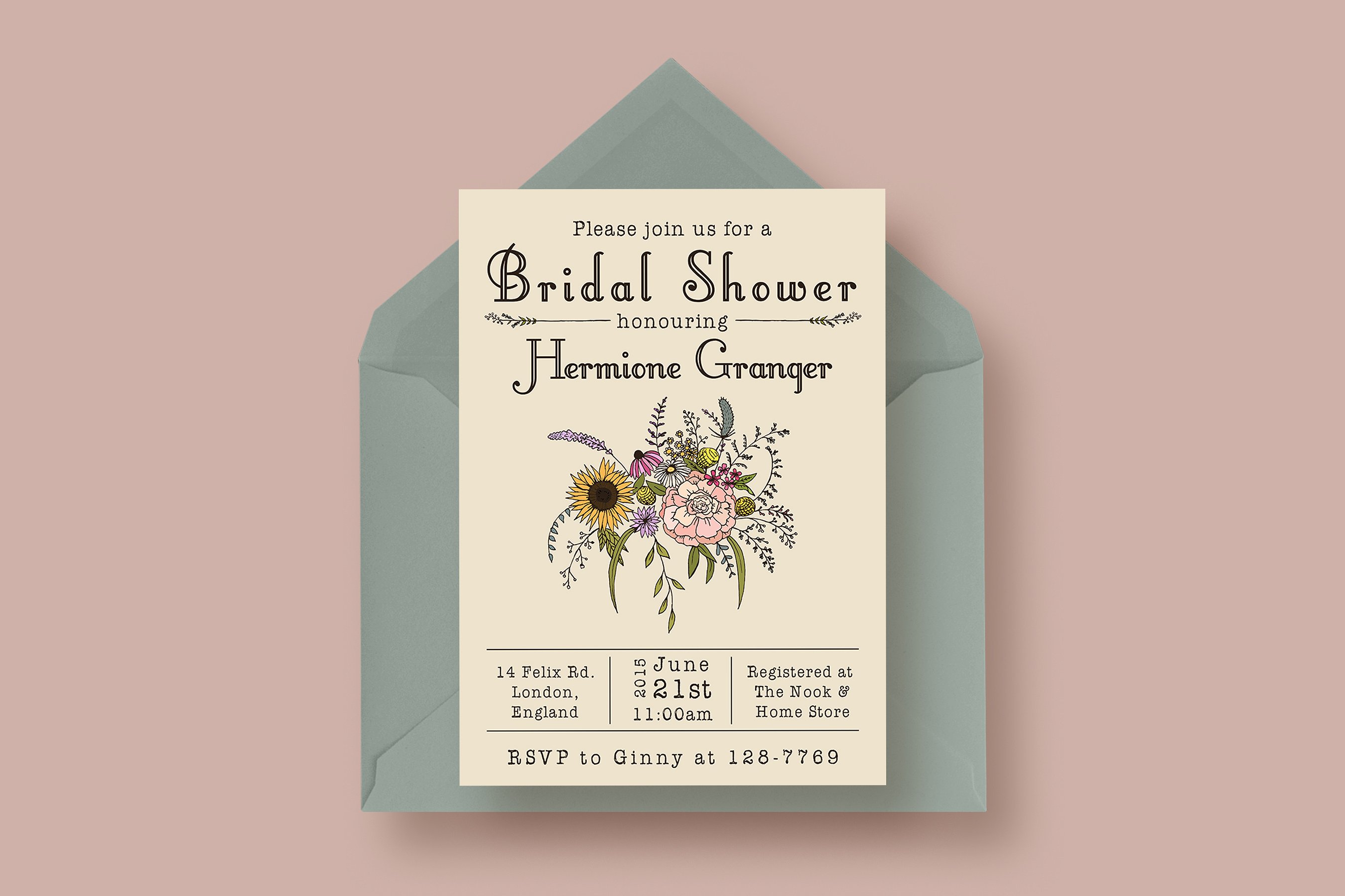 野花新娘送礼邀请Wildflower Bridal Show