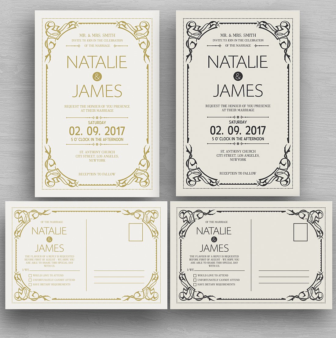 简单的婚礼Simple Wedding Invitation