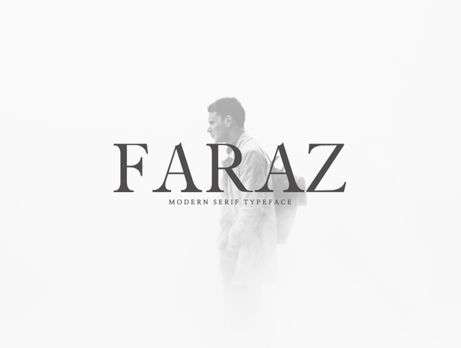 一款时尚创意优雅的衬线英文字体Faraz Modern Se