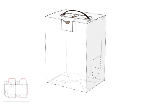 液体容器盒模切图/刀模图EPS源文件