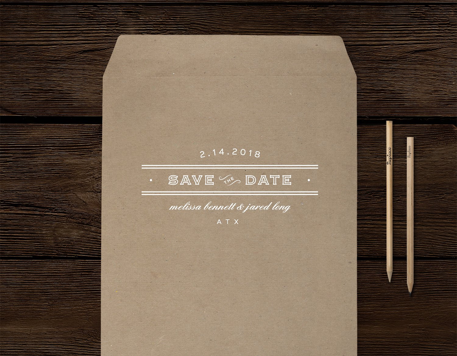 Vintage Save The Date Logo #25