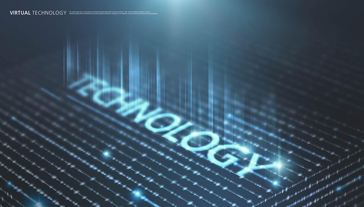 蓝色科技感信息技术网格线条光效三维立体空间高清背景海报PSD
