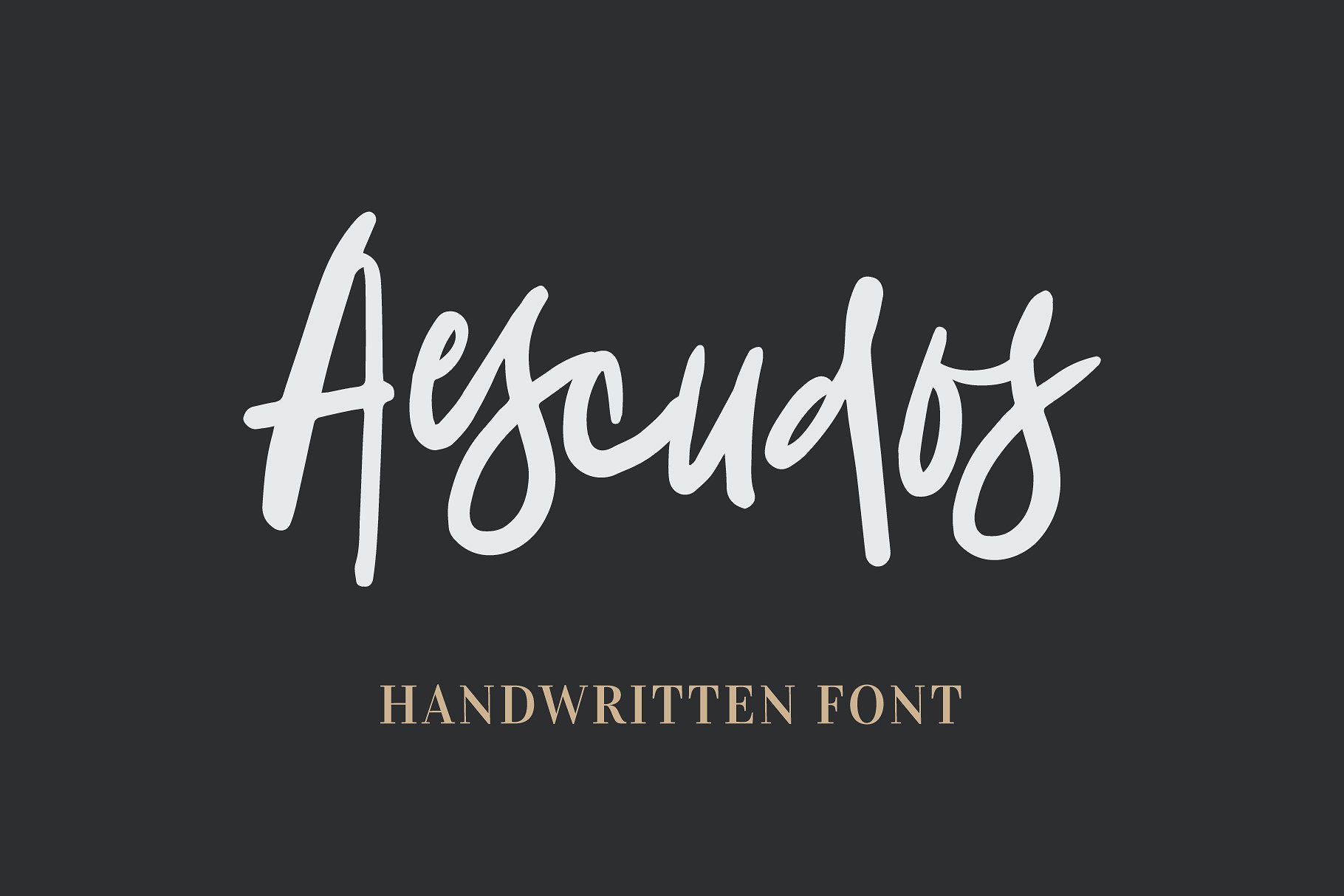 一款可爱自然的手写英文字体 Aescudos - Handw