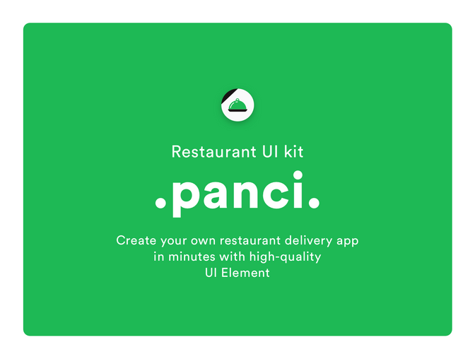 餐饮美食餐厅食品配送外卖订单移动手机APP UI工具包Pan