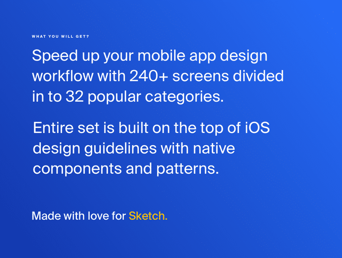 蓝色时尚简洁移动手机应用程序原型设计iOS线框工具包iOS