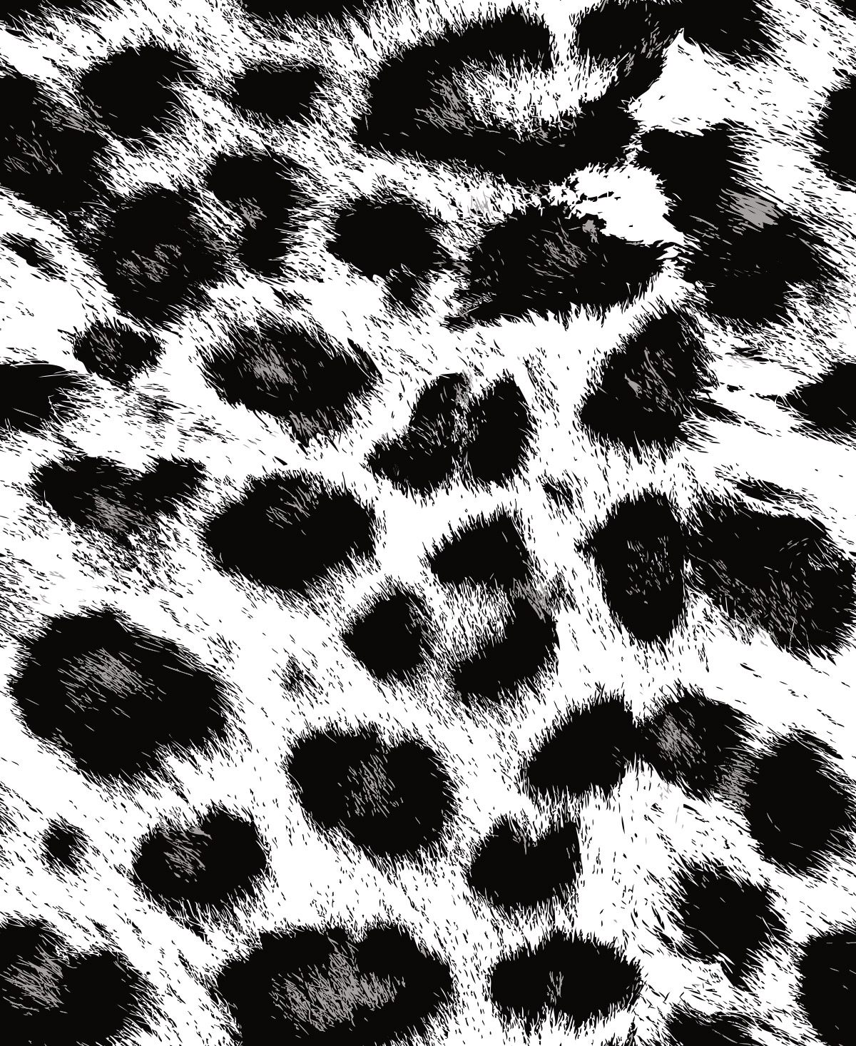 黑色动物豹纹皮肤无缝模式背景矢量插图设计素材Animal b